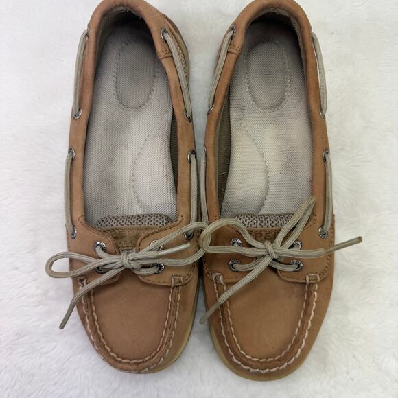 Sperry Top-Sider Intrepid 2-Eye Linen Leather Boat Shoes Women’s Size 7 - Picture 8 of 10